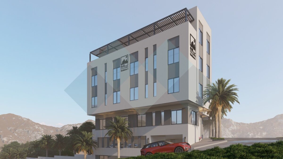 تصميم مشروع سكني تجاري في بيئة جبلية
